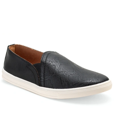 Sun + Stone Mariam Slip-on Sneakers, Created For Macy's Women's Shoes In Black Snake