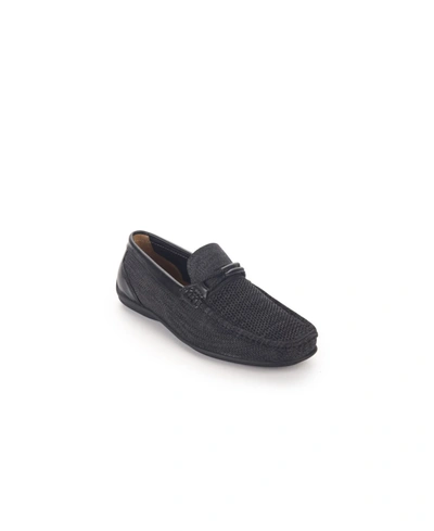 Aston Marc Men's Knit Lace-strap Driving Loafer In Black