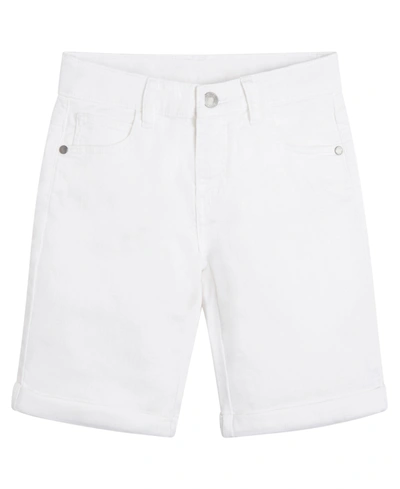 Guess Big Boys Organic Stretch Bull Denim 5 Pocket Jean Shorts In White