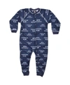 OUTERSTUFF SEATTLE SEAHAWKS UNISEX TODDLER PIPED RAGLAN FULL ZIP COVERALL