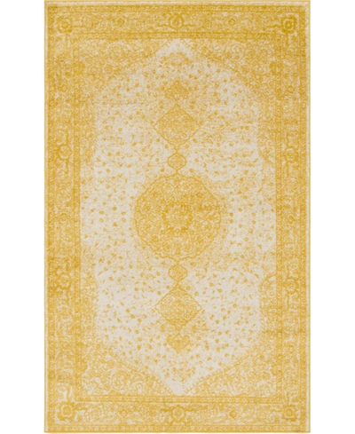 Bayshore Home Closeout!  Mobley Mob1 5' X 8' Area Rug In Yellow