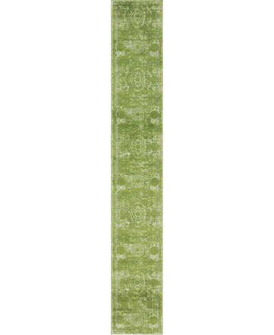 Bayshore Home Closeout!  Mobley Mob2 2' X 13' Runner Area Rug In Green