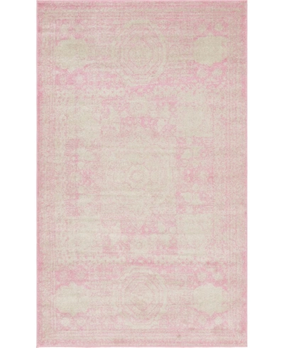 Bayshore Home Closeout!  Mobley Mob2 5' X 8' Area Rug In Pink