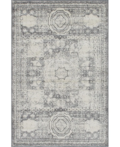 Bayshore Home Closeout!  Mobley Mob2 4' X 6' Area Rug In Light Gray