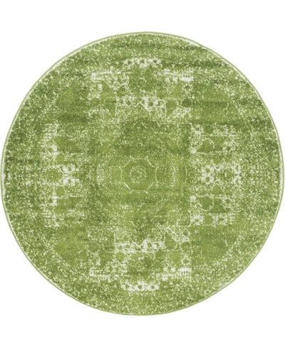 Bayshore Home Closeout!  Mobley Mob2 5' X 5' Round Area Rug In Green