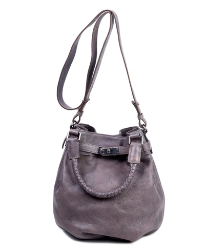 Old Trend Women's Genuine Leather Pumpkin Bucket Bag In Gray