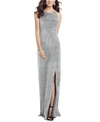 DESSY COLLECTION METALLIC A-LINE GOWN