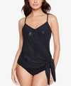 Magicsuit Alex Side Tie Tankini Top Bottoms Women's Swimsuit In Black Blue