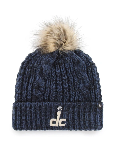 47 Brand Women's Navy Washington Wizards Meeko Cuffed Knit Hat With Pom