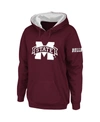 STADIUM ATHLETIC WOMEN'S MAROON MISSISSIPPI STATE BULLDOGS BIG LOGO PULLOVER HOODIE