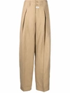Etro Tailored Linen And Silk Trousers In Brown