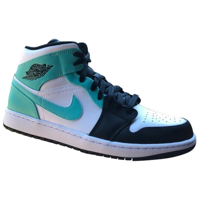 Pre-owned Jordan 1 Leather Trainers In Blue