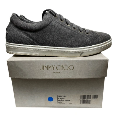 Pre-owned Jimmy Choo Cash Low Trainers In Grey