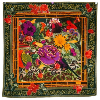 Pre-owned Christian Lacroix Wool Silk Handkerchief In Green
