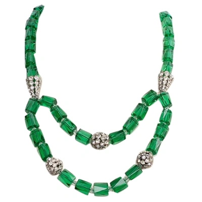 Pre-owned Chanel Necklace In Green