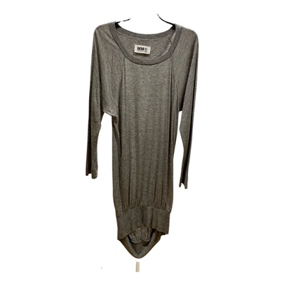 Pre-owned Mm6 Maison Margiela Wool Mid-length Dress In Grey