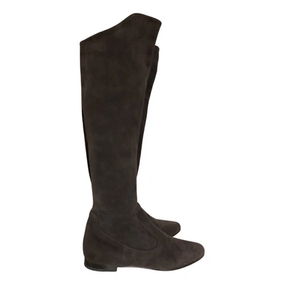 Pre-owned Unützer Boots In Brown