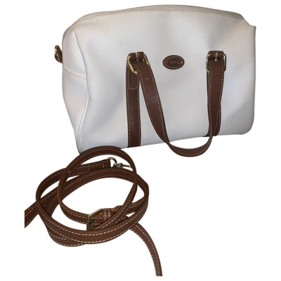 Pre-owned Bric's Leather Handbag In White