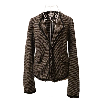Pre-owned Armani Collezioni Linen Jacket In Grey