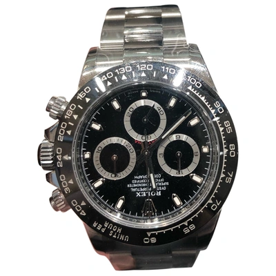 Pre-owned Rolex Daytona Watch In Black