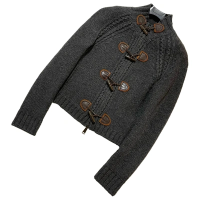 Pre-owned Dsquared2 Wool Cardigan In Grey