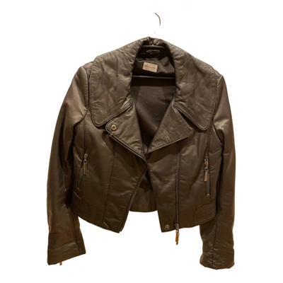 Pre-owned Philosophy Di Alberta Ferretti Leather Biker Jacket In Black