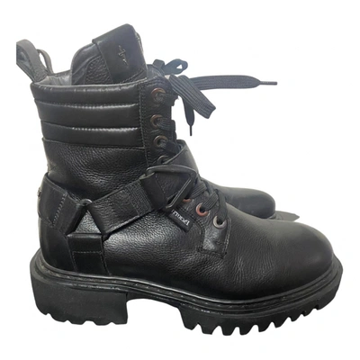 Pre-owned Cesare Paciotti Leather Boots In Black