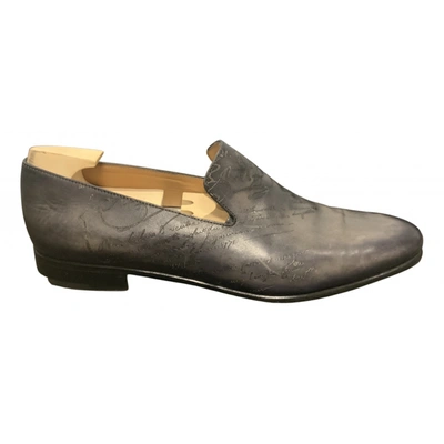 Pre-owned Berluti Leather Flats In Grey