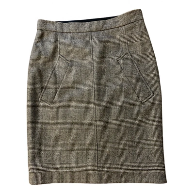 Pre-owned Moschino Wool Mid-length Skirt In Grey