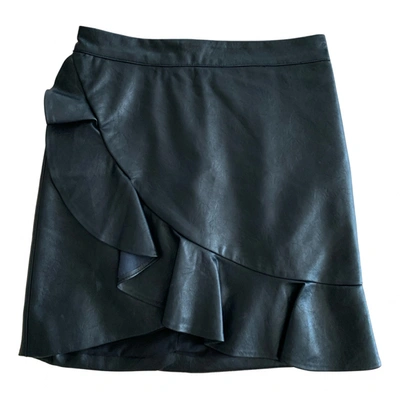 Pre-owned Majorelle Vegan Leather Mini Skirt In Black
