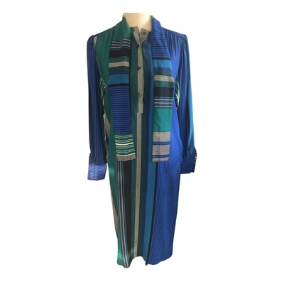 Pre-owned Balenciaga Silk Maxi Dress In Multicolour
