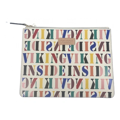Pre-owned Vanessa Bruno Leather Clutch Bag In Multicolour