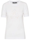 Dolce & Gabbana Broderie-anglaise Cotton T-shirt In White