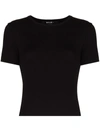 Ksubi Short-sleeved Cropped T-shirt In Black