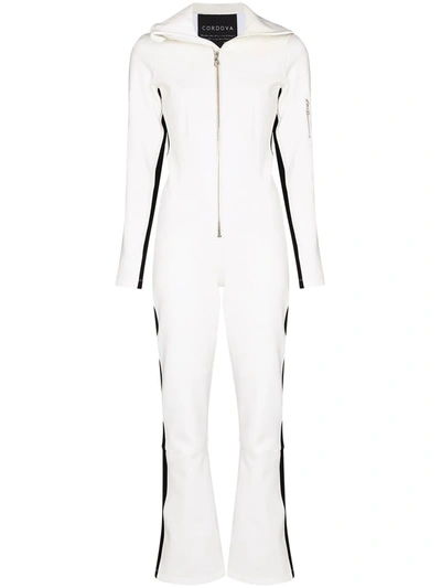 Cordova Aio Side-stripe Ski Suit In White