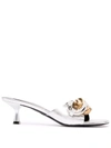 Stella Mccartney Falabella 65mm Mules In Silver