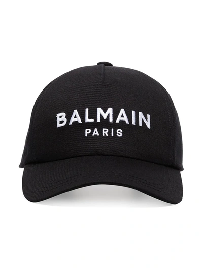 Balmain Logo-embroidered Baseball Cap In Blue