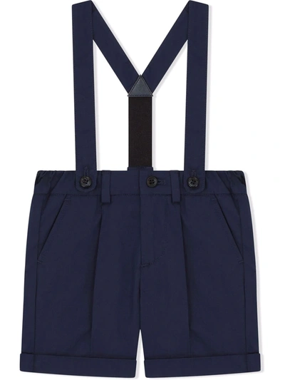 Dolce & Gabbana Babies' Tailored Suspender Trousers In Blue