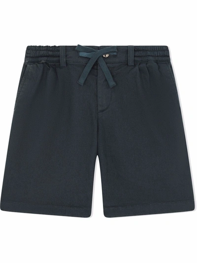 Dolce & Gabbana Kids' Drawstring-waist Cotton Shorts In Blue