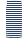 PRADA STRIPED DENIM PENCIL SKIRT