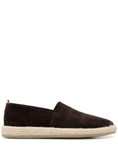 Officine Creative Black Roped 001 Espadrilles In Blue