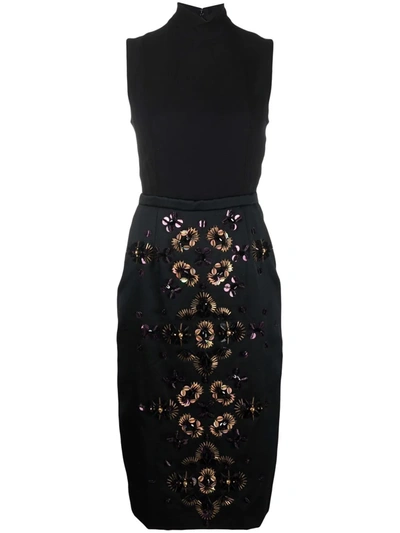 Pre-owned Dior 2012-2013  Sequinned Fitted Dress In Black