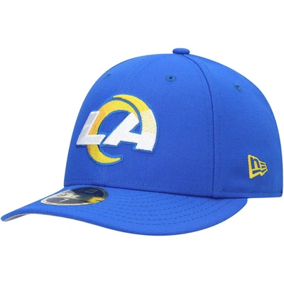 New Era Men's  Royal Los Angeles Rams Omaha Low Profile 59fifty Fitted Hat