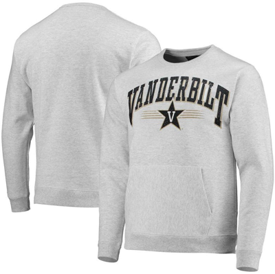 League Collegiate Wear Heathered Gray Vanderbilt Commodores Upperclassman Pocket Pullover Sweatshirt In Heather Gray
