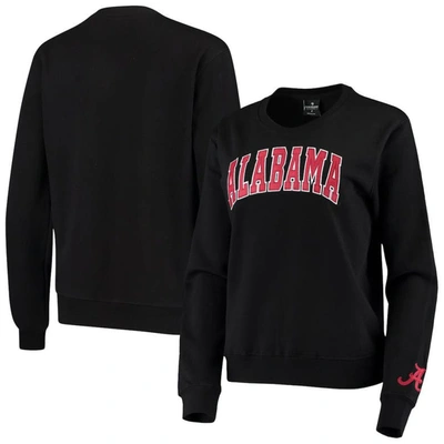 Colosseum Women's Black Alabama Crimson Tide Campanile Pullover Sweatshirt