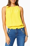 Ramy Brook Lauren Smock Waist Sleeveless Top In Sunshine