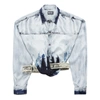 Diesel Woman Shirt With Trompe-loeil Effect In Blue