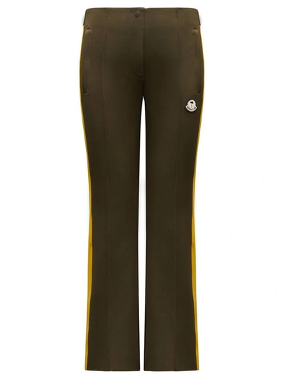 Moncler Genius 8 Moncler Palm Angels - Flared Gabardine Trousers In Green