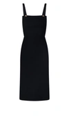 Dolce & Gabbana Tubino Jersey Midi Dress In Black