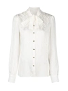 DOLCE & GABBANA WHITE SILK SHIRT